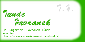 tunde havranek business card
