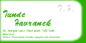 tunde havranek business card